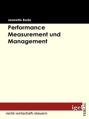 cover image of Performance Measurement und Management